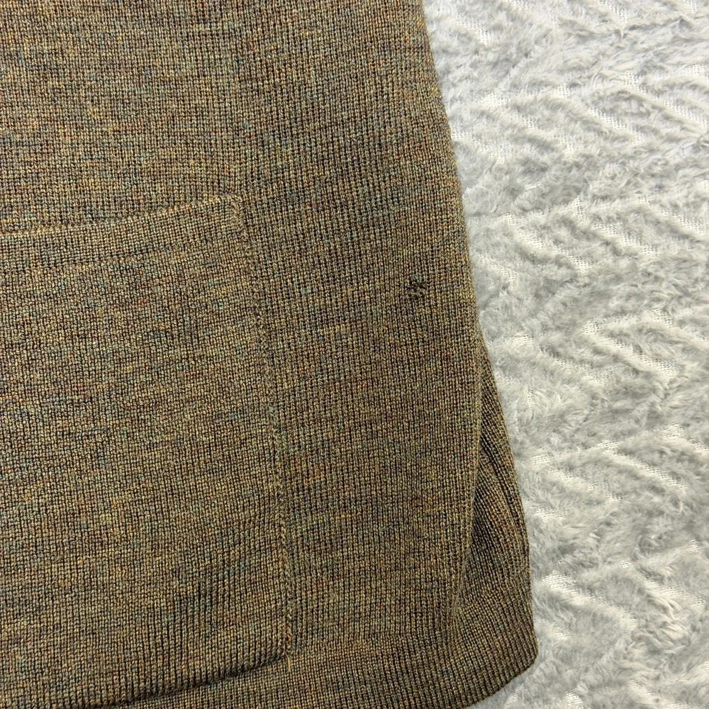 Vtg Banana Republic Merino Wool Cardigan Sweater Vest Men XL Grandpa Preppy USA